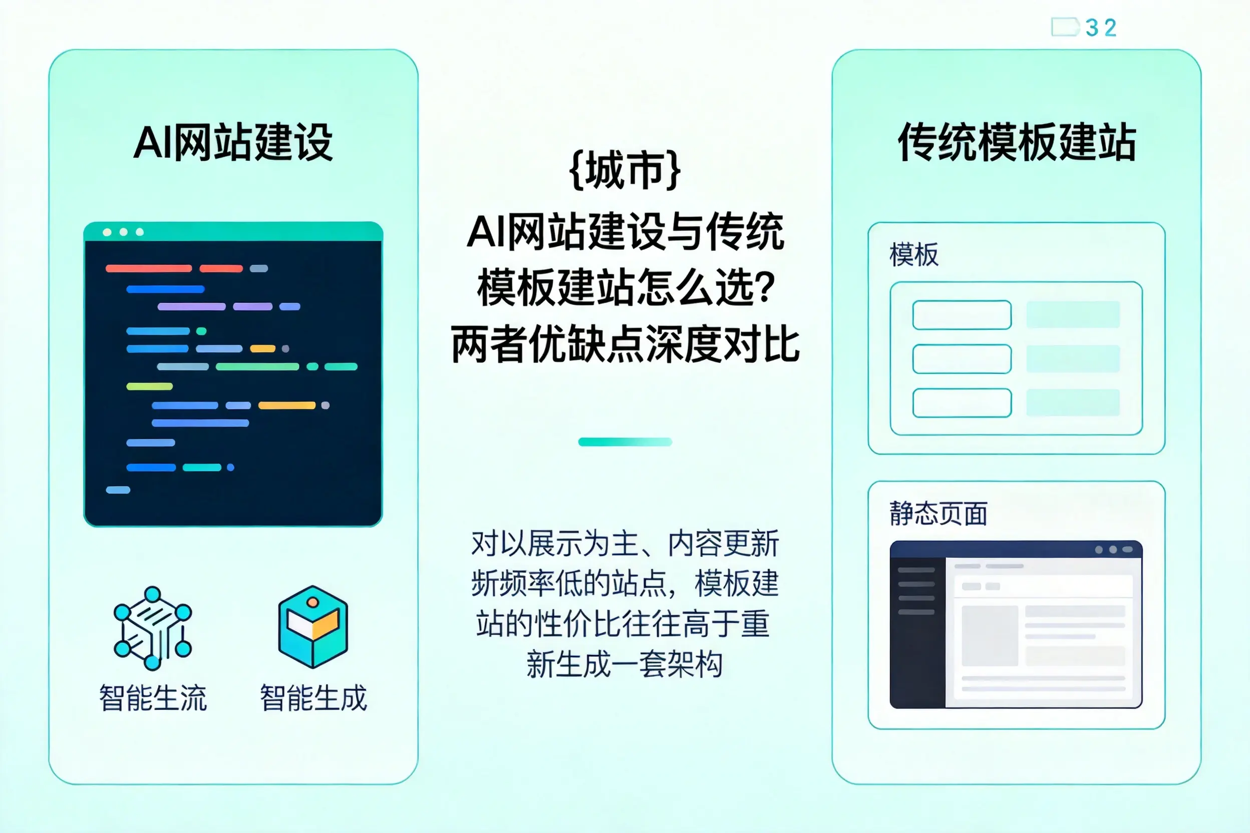 上饶AI网站建设与传统模板建站怎么选？两者优缺点深度对比