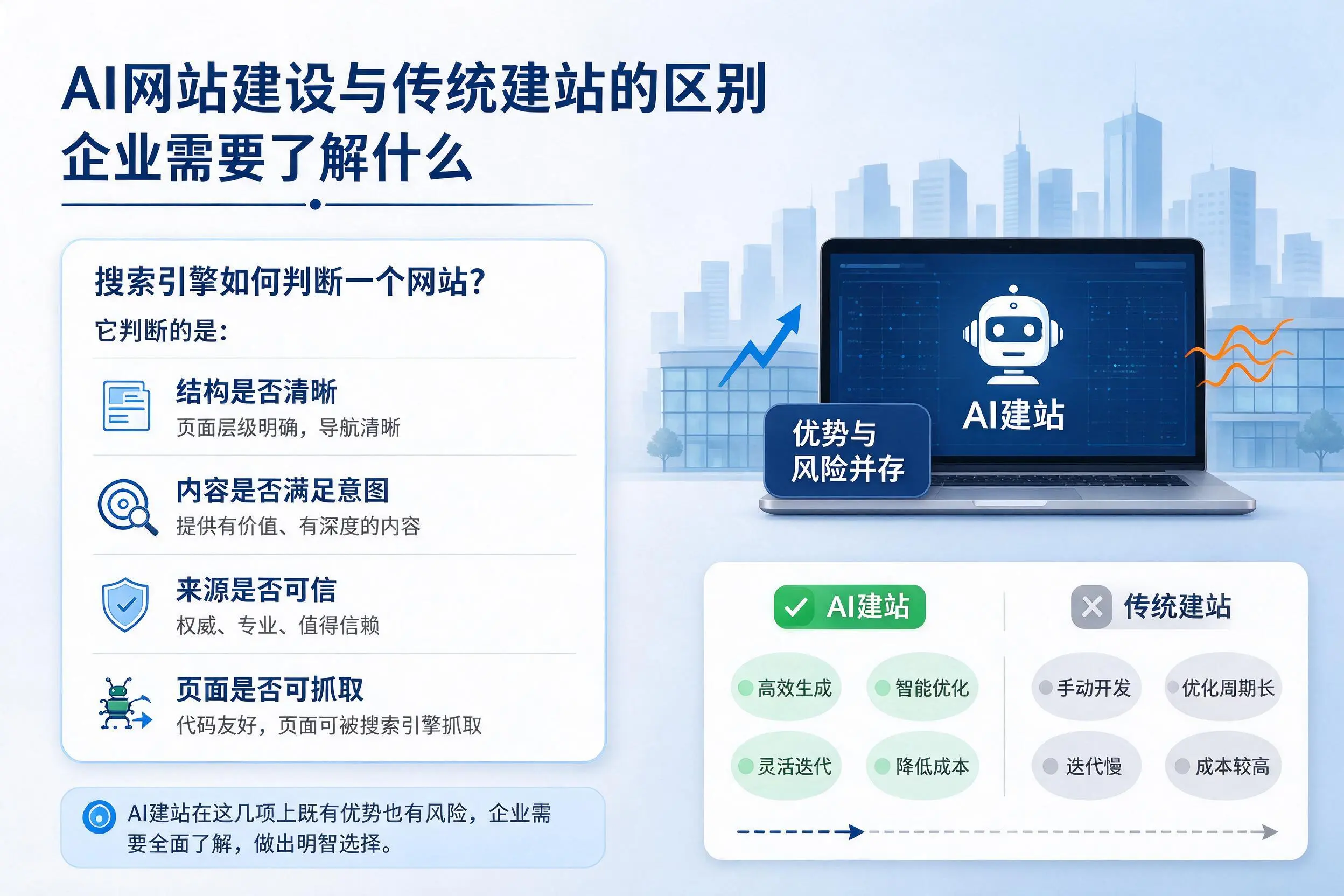 AI网站建设与传统建站的区别,上饶企业需要了解什么