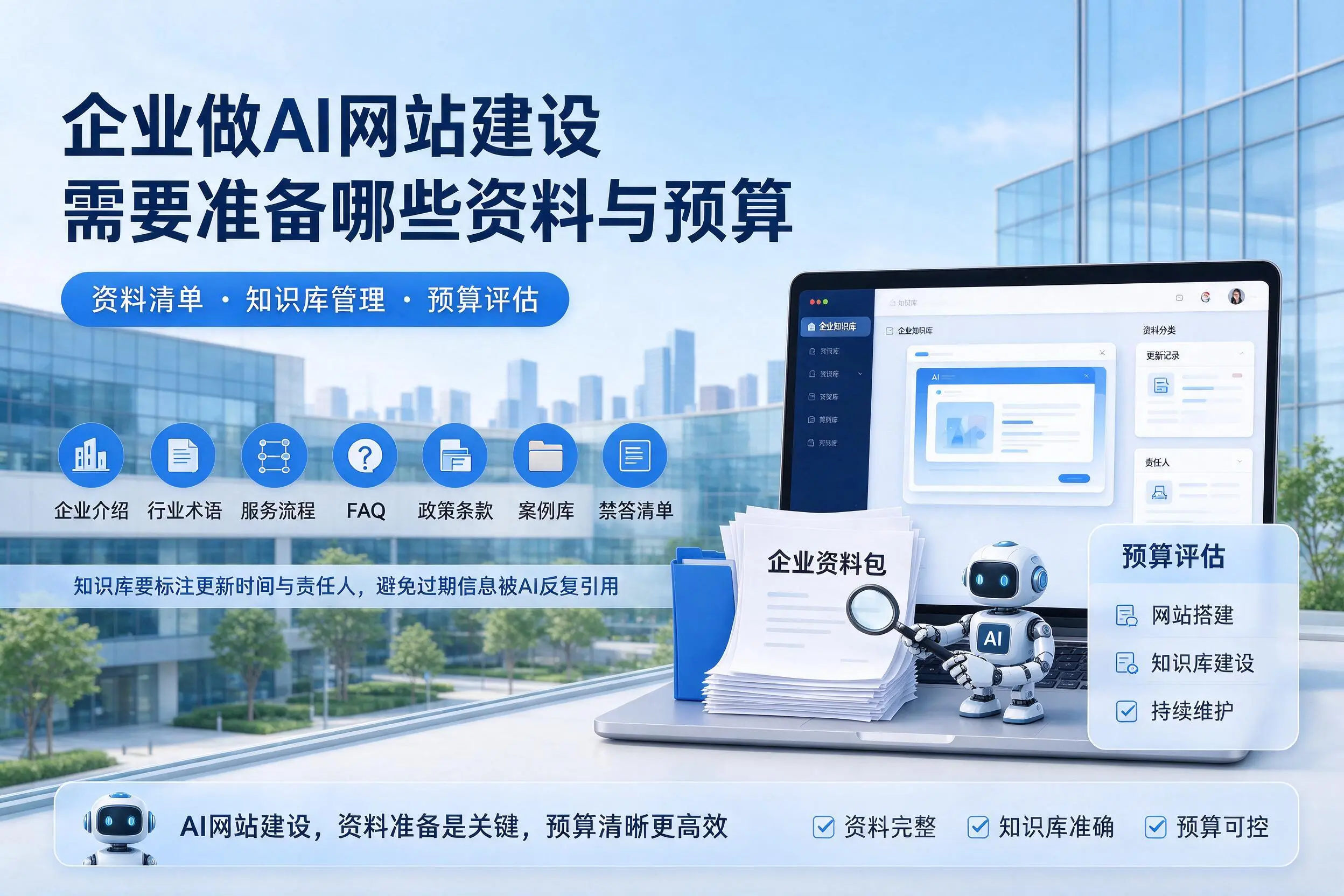 上饶企业做AI网站建设需要准备哪些资料与预算